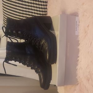 Marc fisher booties black leather size 7.5